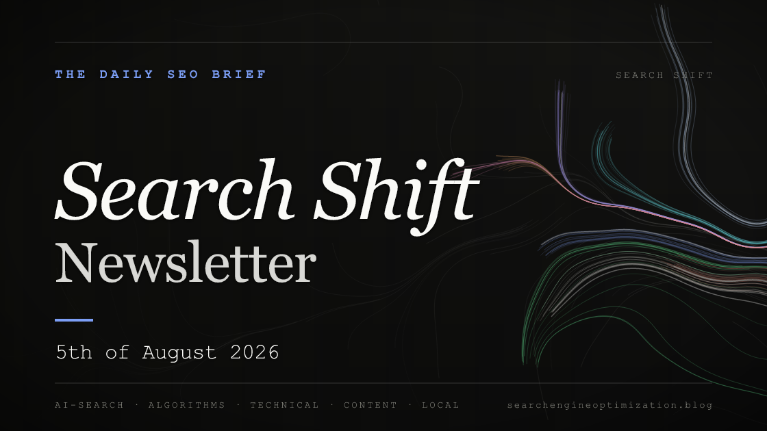 Search Shift newsletter cover for the issue dated 5 Aug 2026