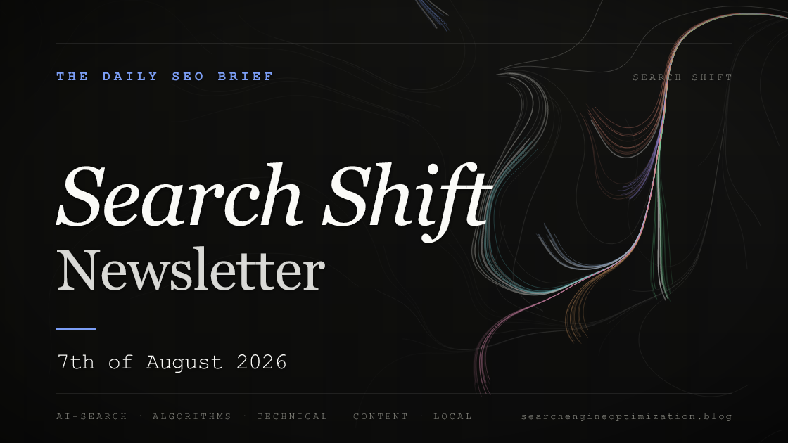 Search Shift newsletter cover for the issue dated 7 Aug 2026