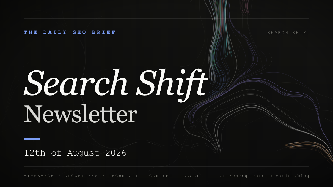 Search Shift newsletter cover for the issue dated 12 Aug 2026