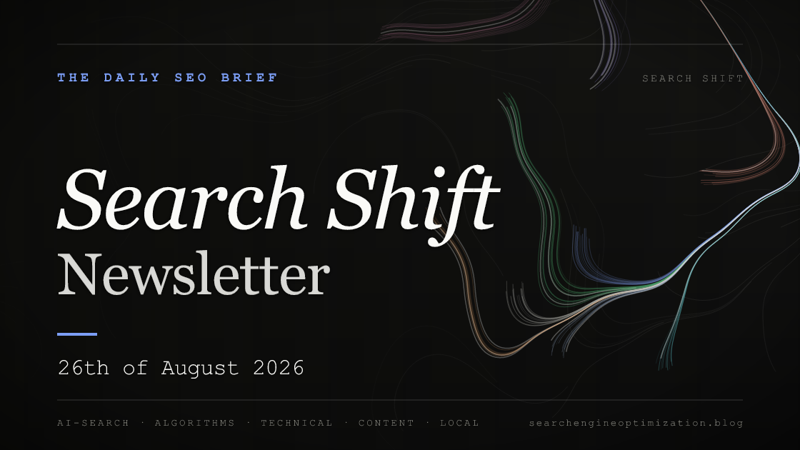 Search Shift newsletter cover for the issue dated 26 Aug 2026