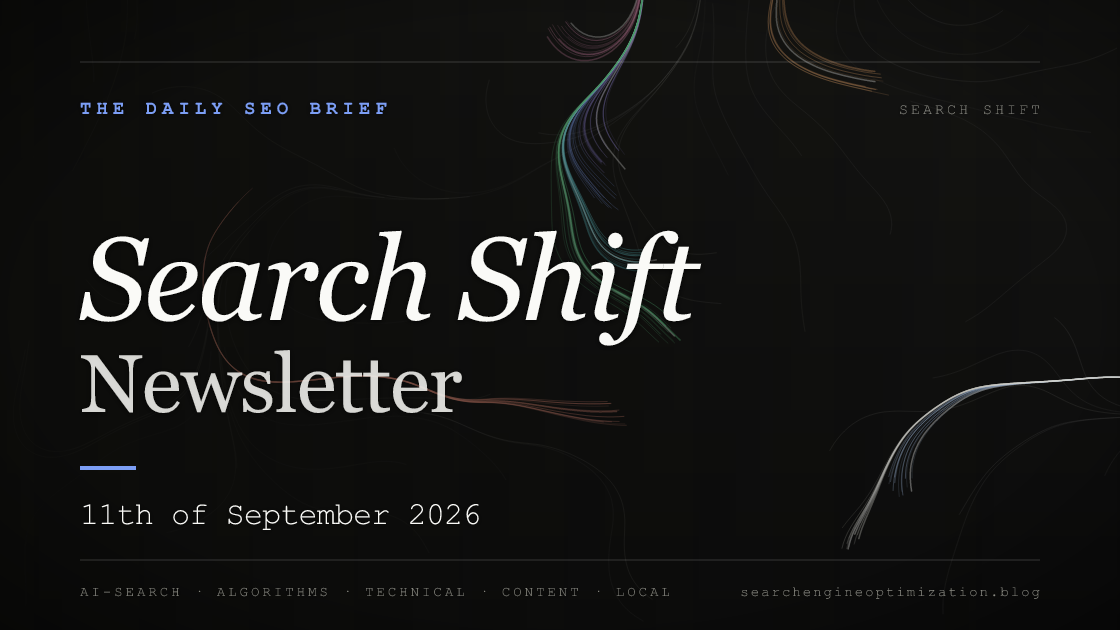 Search Shift newsletter cover for the issue dated 11 Sep 2026