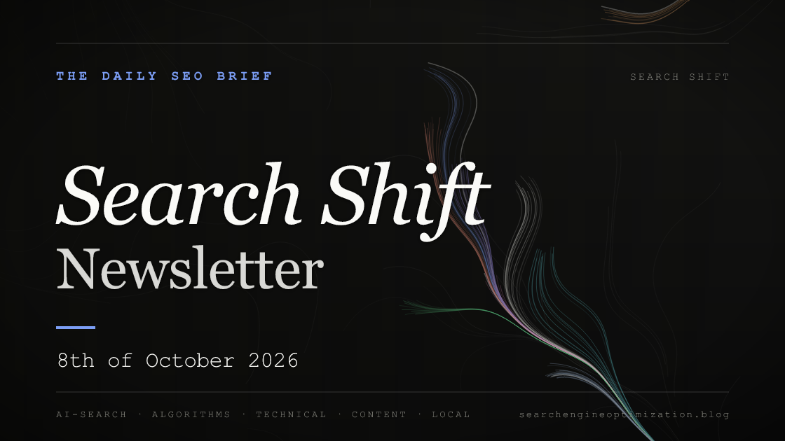 Search Shift newsletter cover for the issue dated 8 Oct 2026