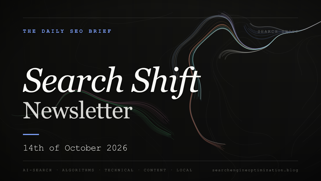 Search Shift newsletter cover for the issue dated 14 Oct 2026