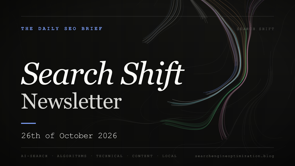 Search Shift newsletter cover for the issue dated 26 Oct 2026