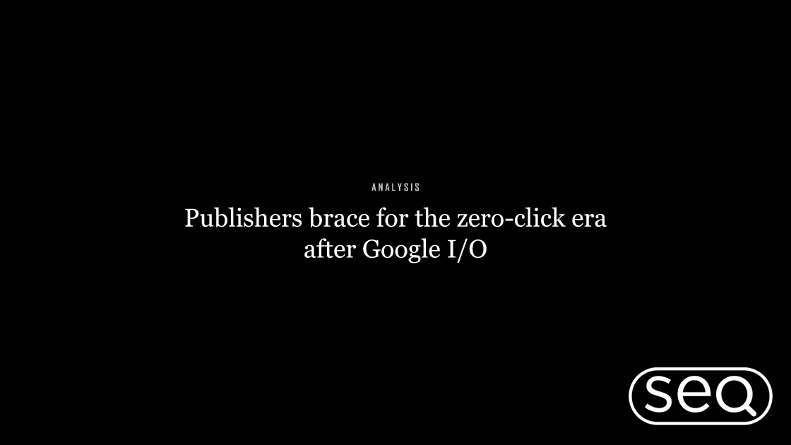 Editorial graphic for an article on publishers facing zero-click search